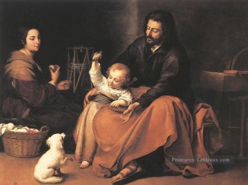  espagnol Tableaux - La Sainte Famille 1650 espagnol Baroque Bartolome Esteban Murillo